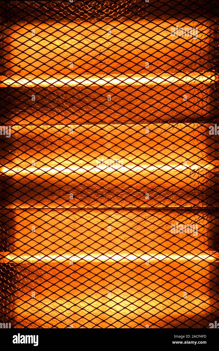 Halogen heater. Closeup of a halogen heater showing the heating
