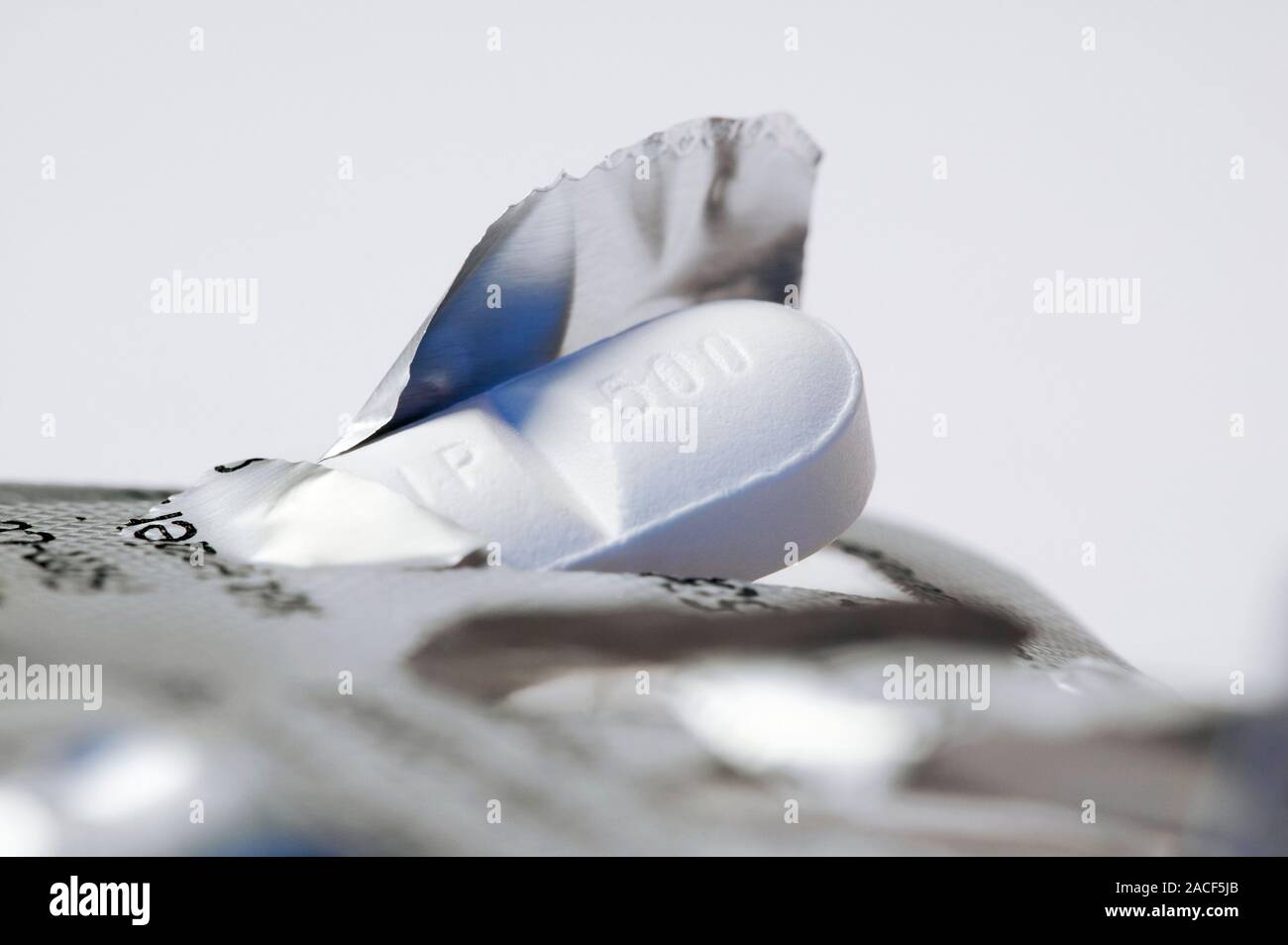 Ciprofloxacin antibiotic pill in a blister pack. This drug is used to ...