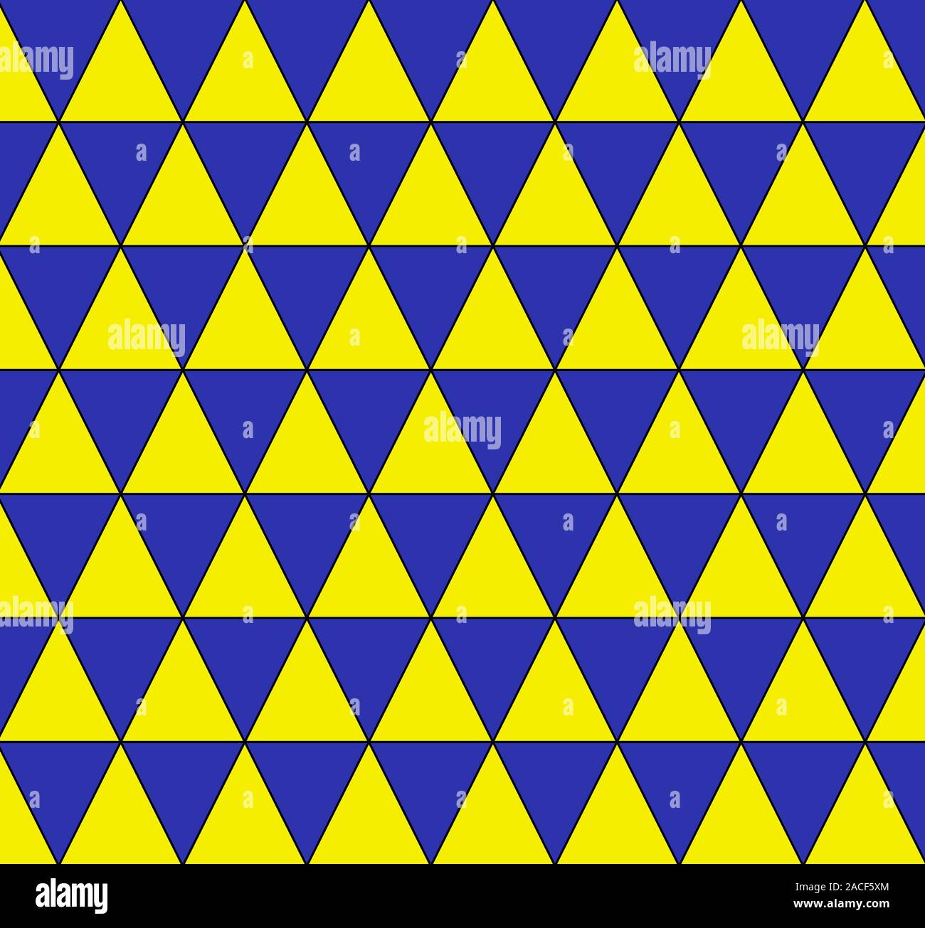 Uniform tiling pattern. This tiling pattern is called triangular tiling and has six triangles on each vertex (corner). It is regular because the lines Stock Photo