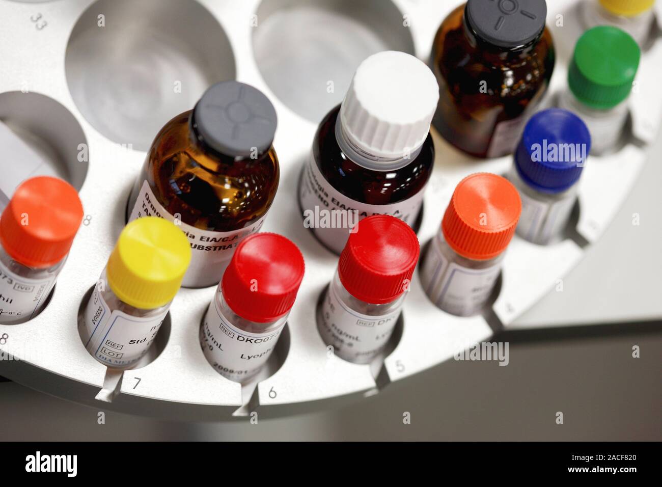 Blood samples in a centrifuge. A centrifuge is a machine that spins its