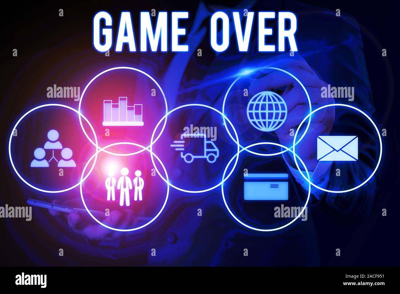 Word Writing Text Game Over Business Photo Showcasing A Situation In A Particular Sport That Reach His Finals Or Ending Male Human Wear Formal Work S Stock Photo Alamy