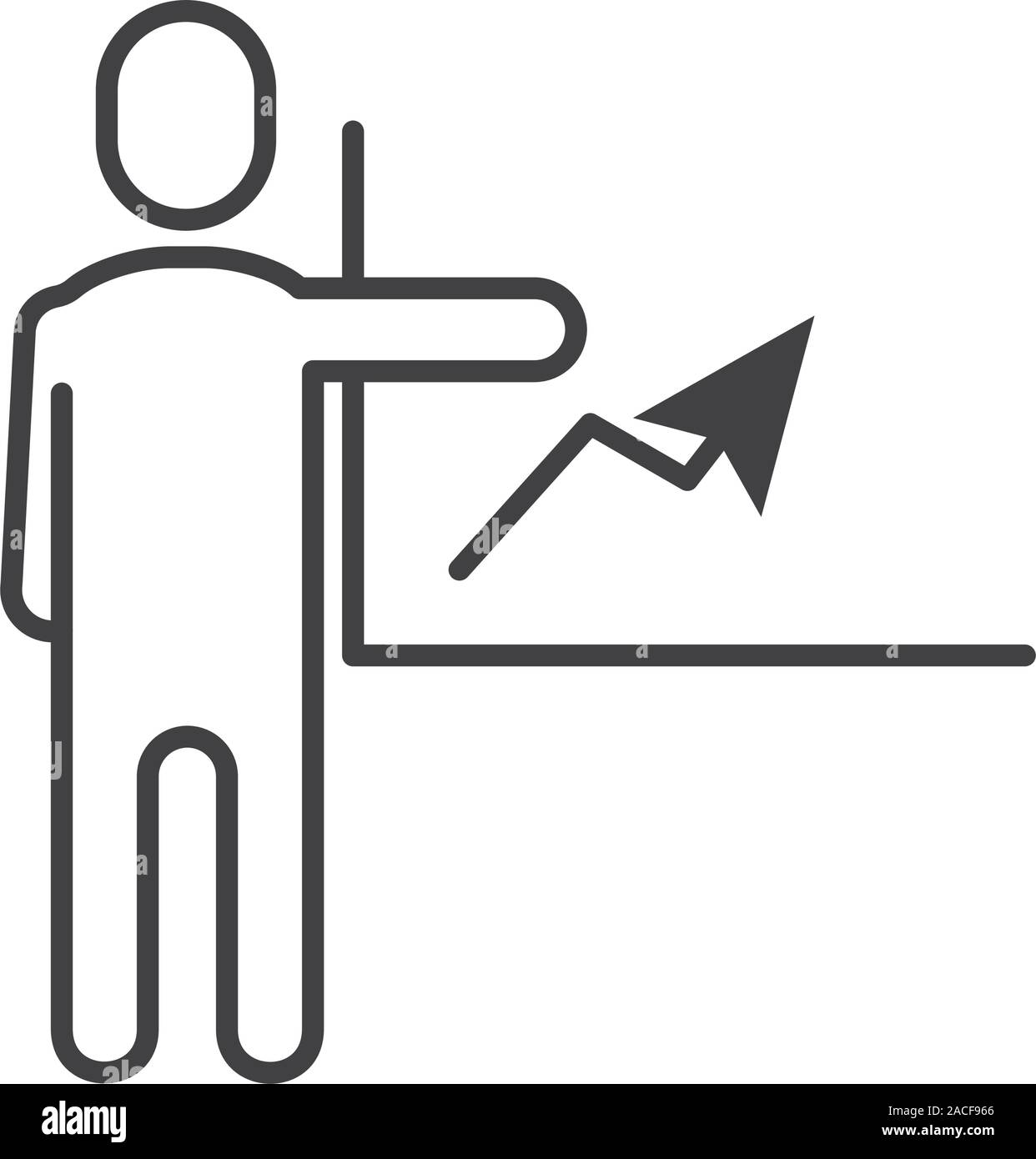 Avatar businessman silhouette with statistics arrows stock vector image