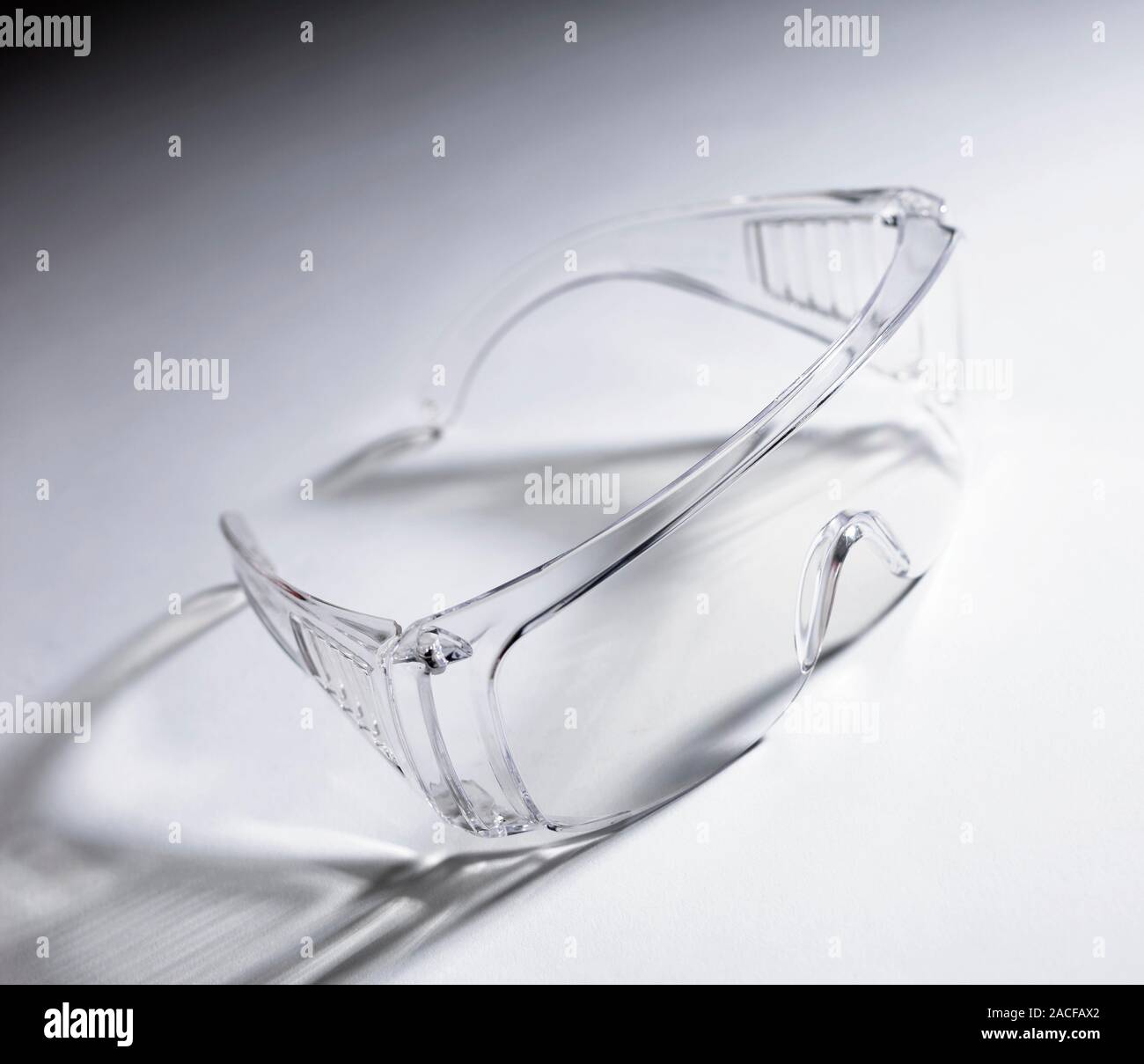 Clear plastic safety goggles Stock Photo Alamy