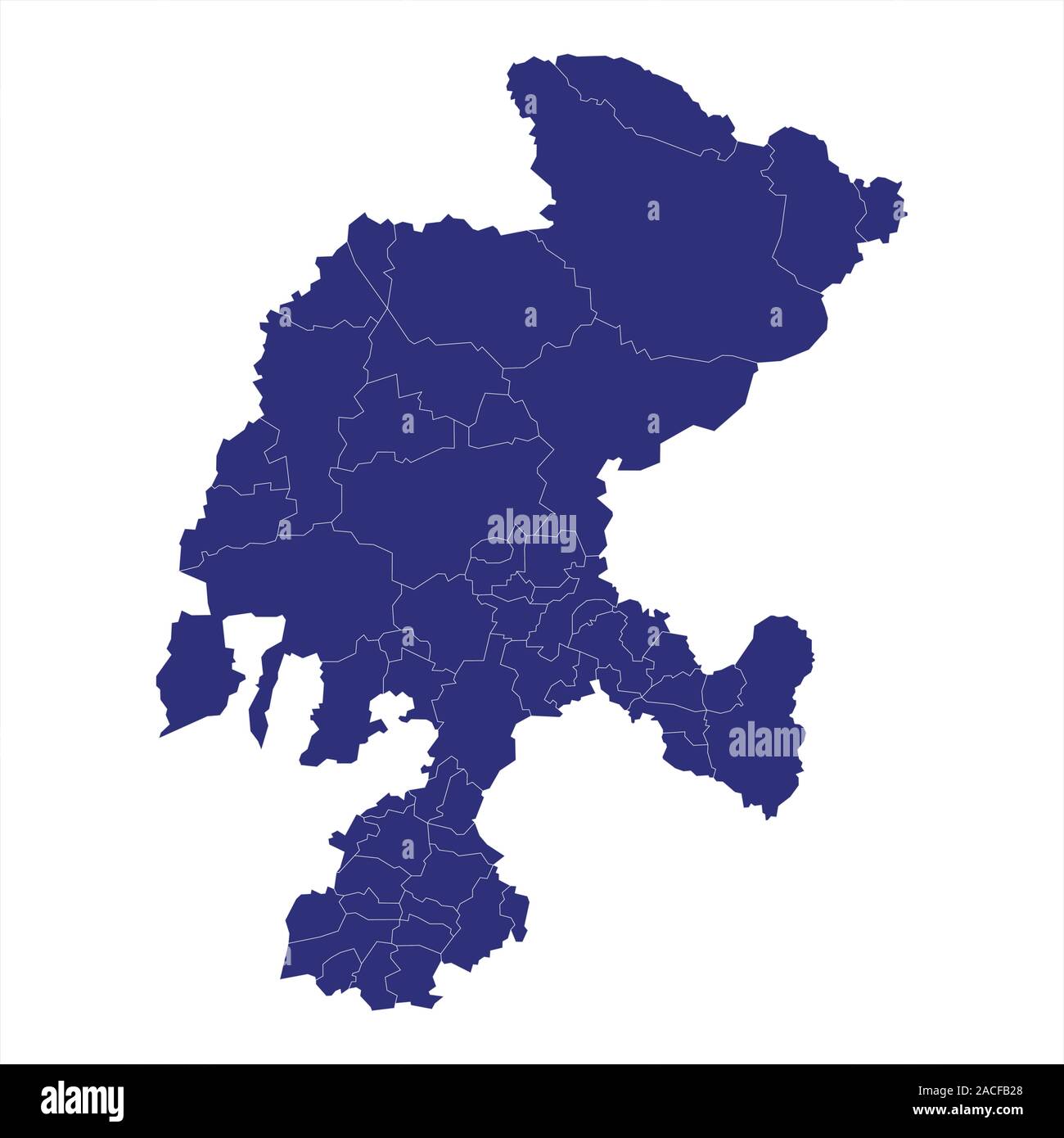 High Quality map of Zacatecas is a state of Mexico, with borders of the