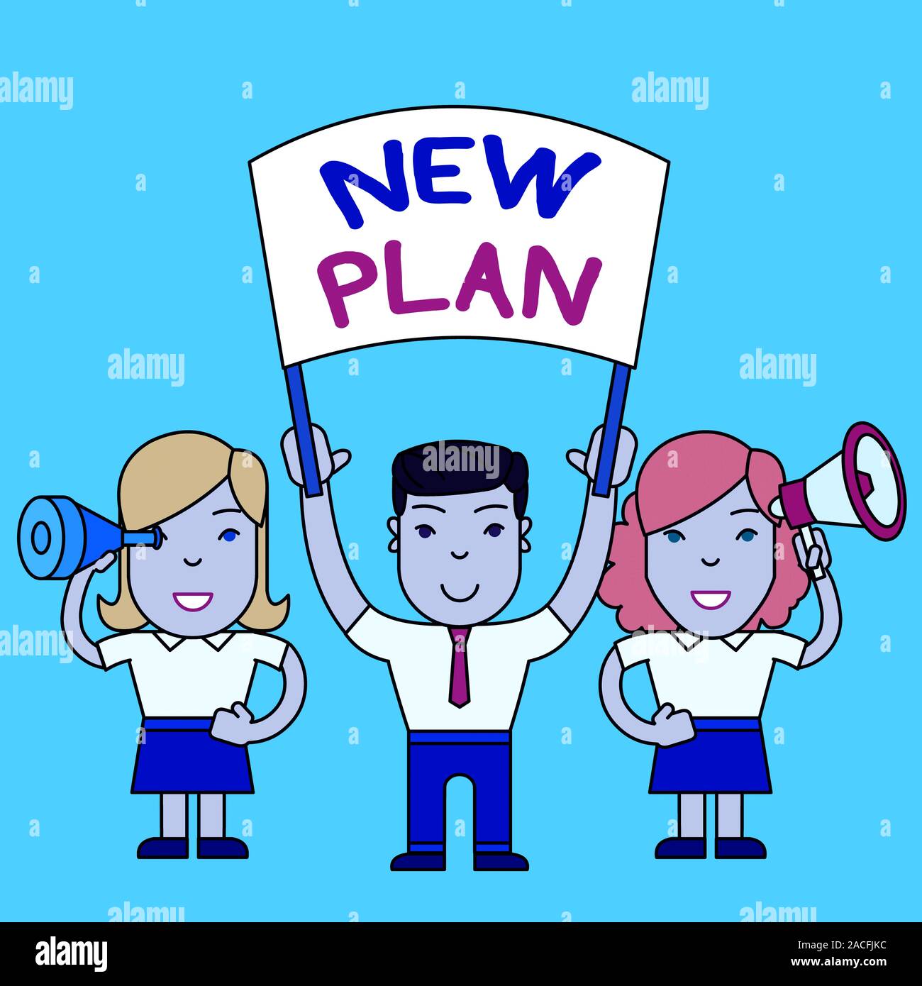 Conceptual Hand Writing Showing New Plan Concept Meaning Start Of