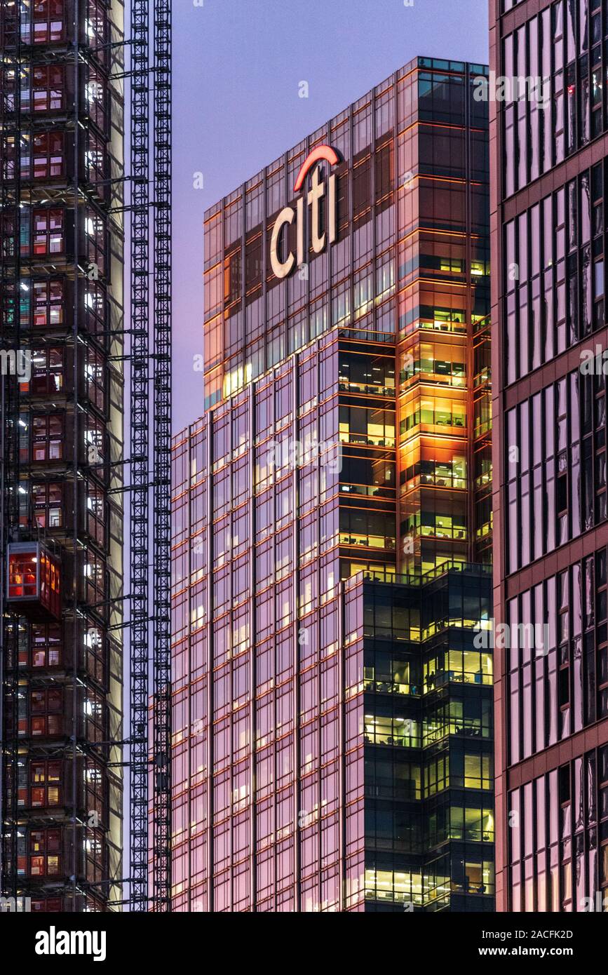 Citi Citibank Tower Canary Wharf East London UK Architects  César Pelli & Associates completed 2001 Stock Photo