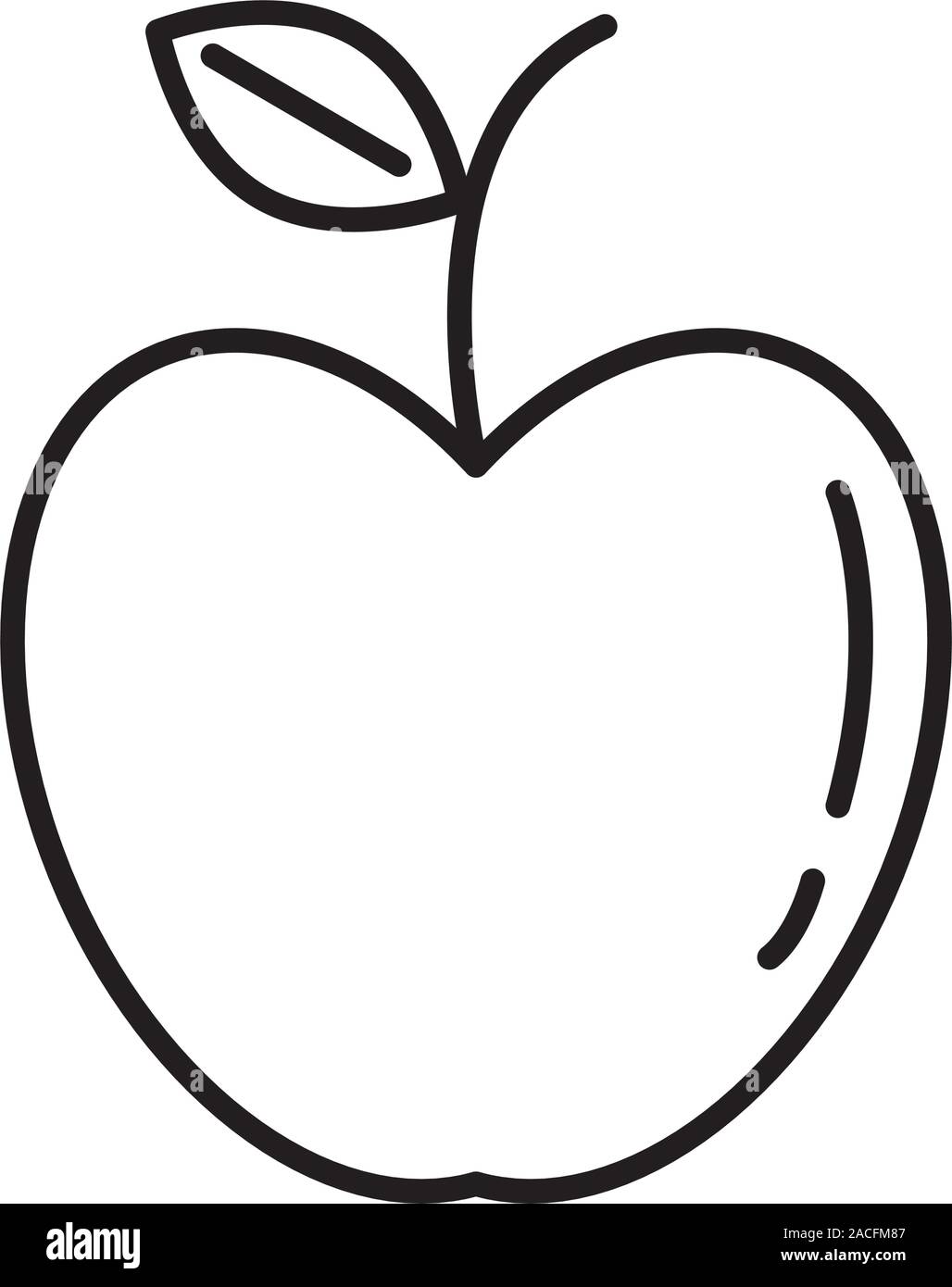 apple fresh fruit nature icon Stock Vector Image & Art - Alamy