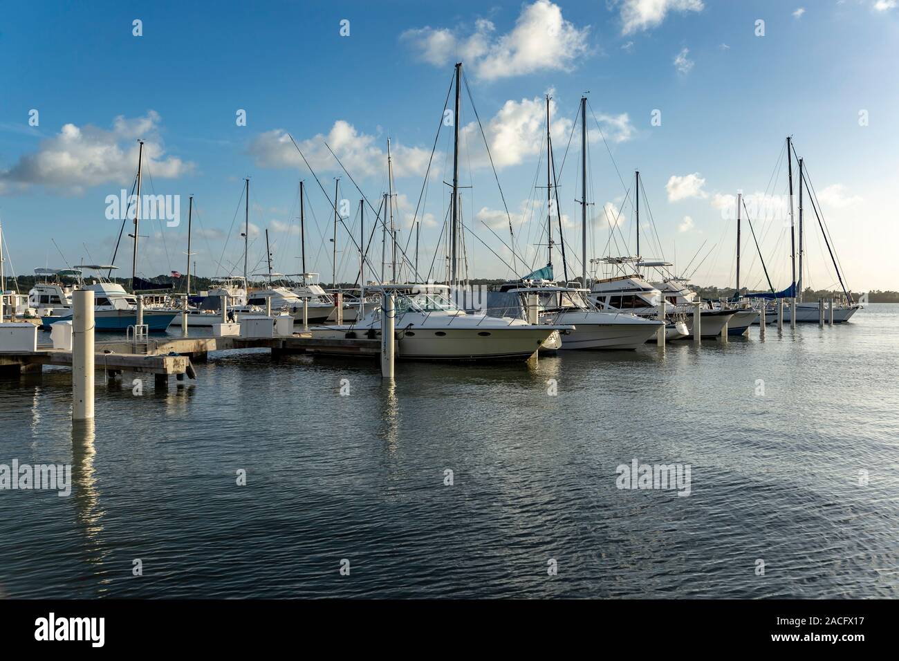Boats docked in marina, Puerto Real fishing village, Cabo Rojo, Puerto Rico  Stock Photo - Alamy