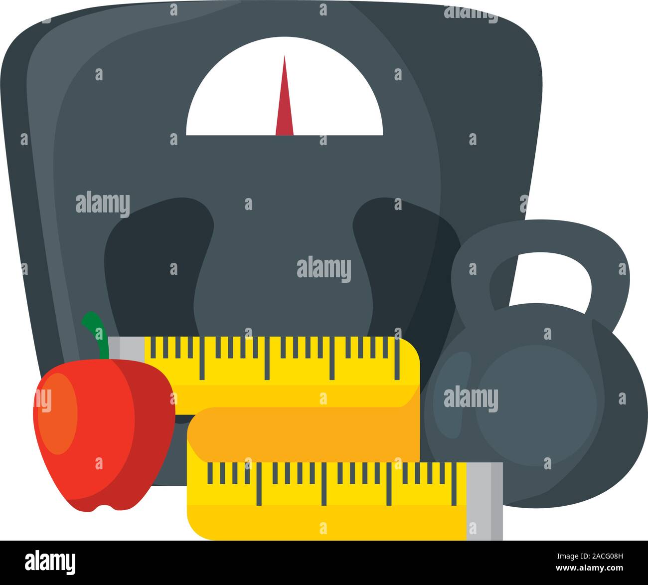 scale measure weight with set icons Stock Vector Image & Art - Alamy