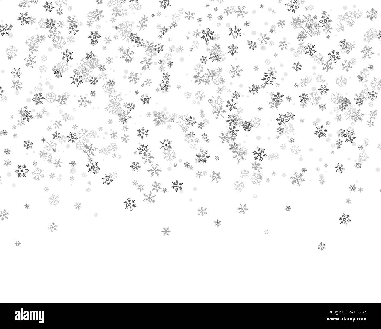 Snowflakes falling from the sky. Abstract background for holiday. Merry  Christmas and Happy New Year pattern. Vector illustration on white  background Stock Vector Image & Art - Alamy