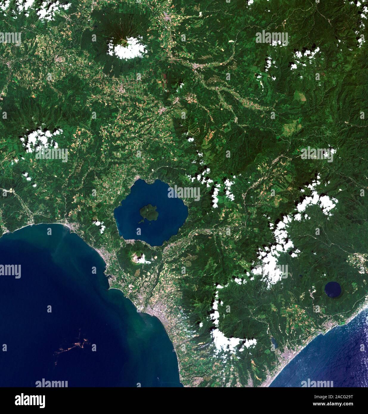 Mount Usu, satellite image. Satellite image showing part of the island