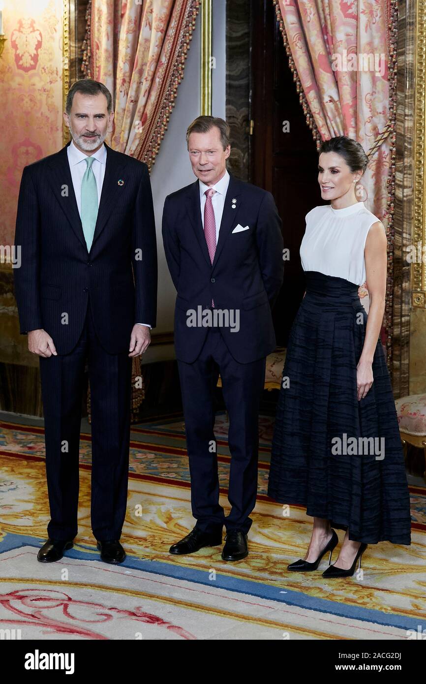 King Felipe IV, Queen Letizia and Grand Duke of Luxembourg, Enrique de ...
