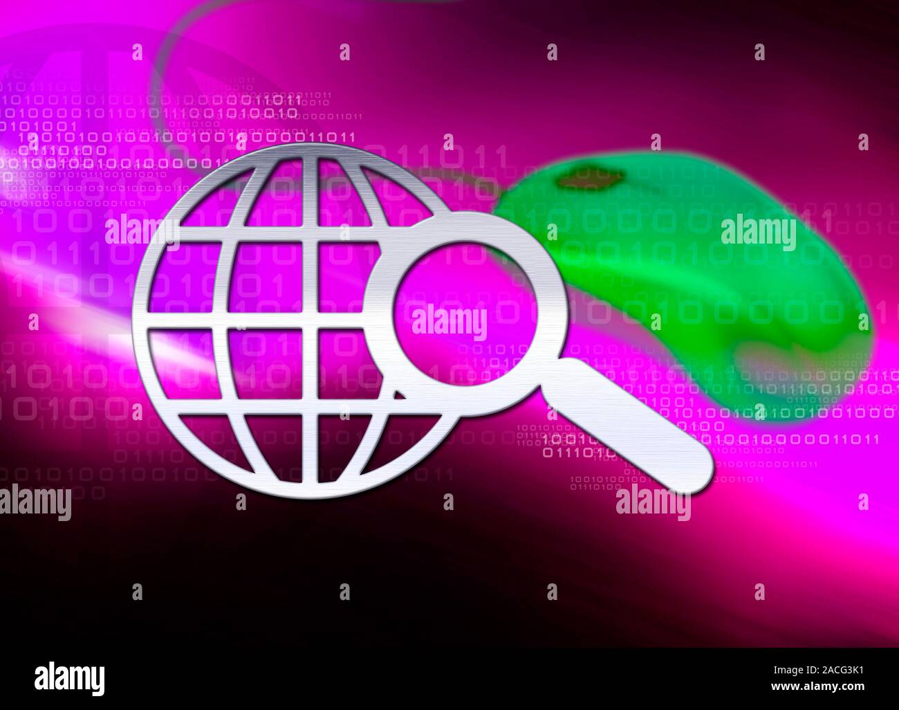 Internet search, conceptual artwork. Stock Photo