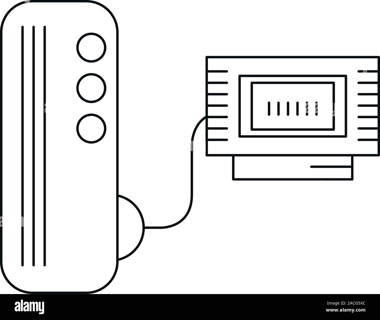 Video Game Console Device With Cartridge Stock Vector Image Art Alamy