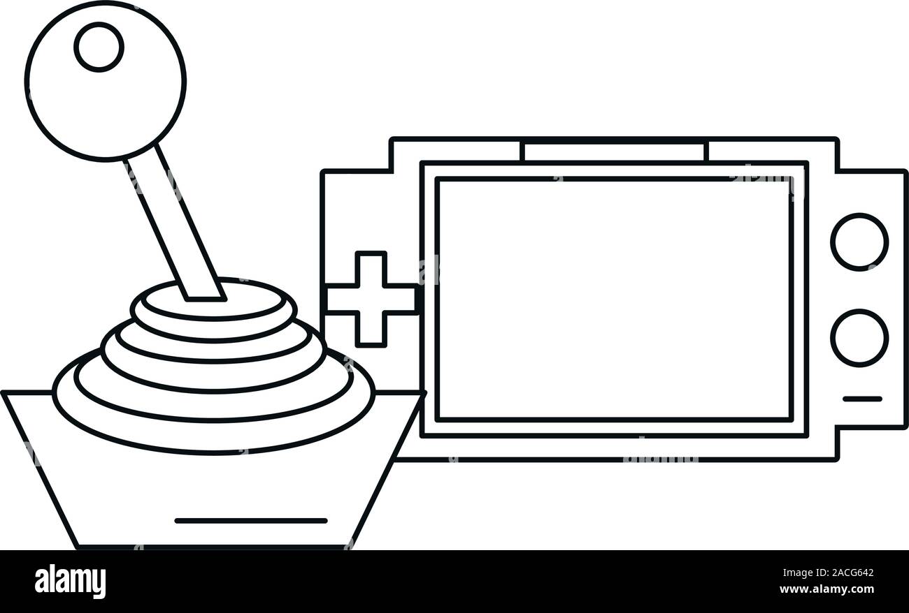 video game portable with joystick Stock Vector Image & Art - Alamy