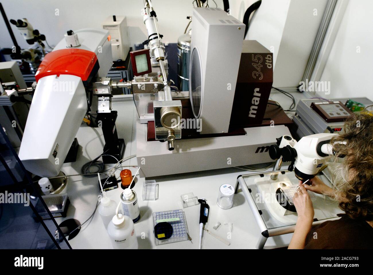 Universal blood type manufacturing. Researcher working on a technique