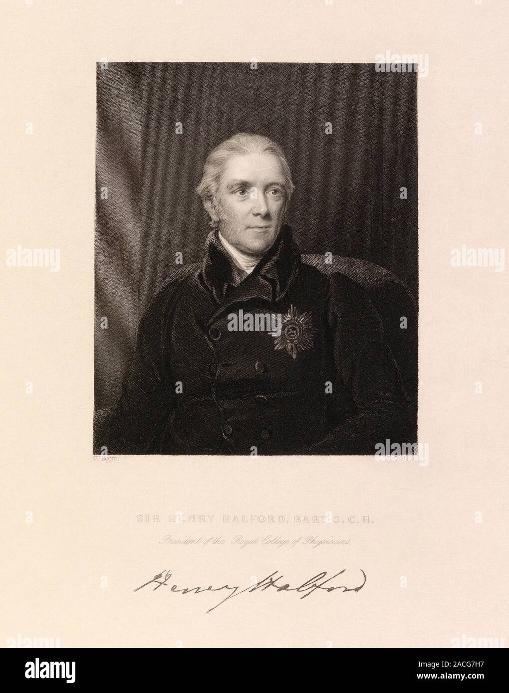 Sir Henry Halford (1766-1844), First Baronet, English physician. Born ...