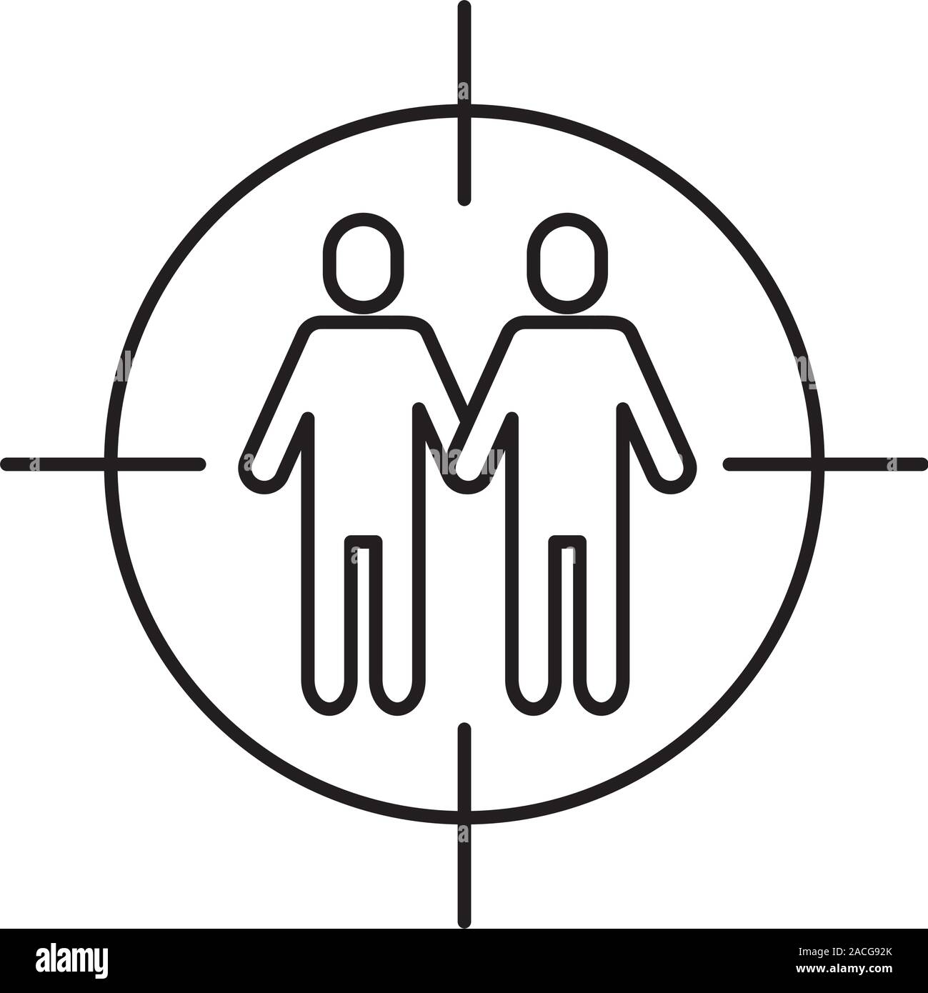 Team Work Avatars With Target Stock Vector Image Art Alamy