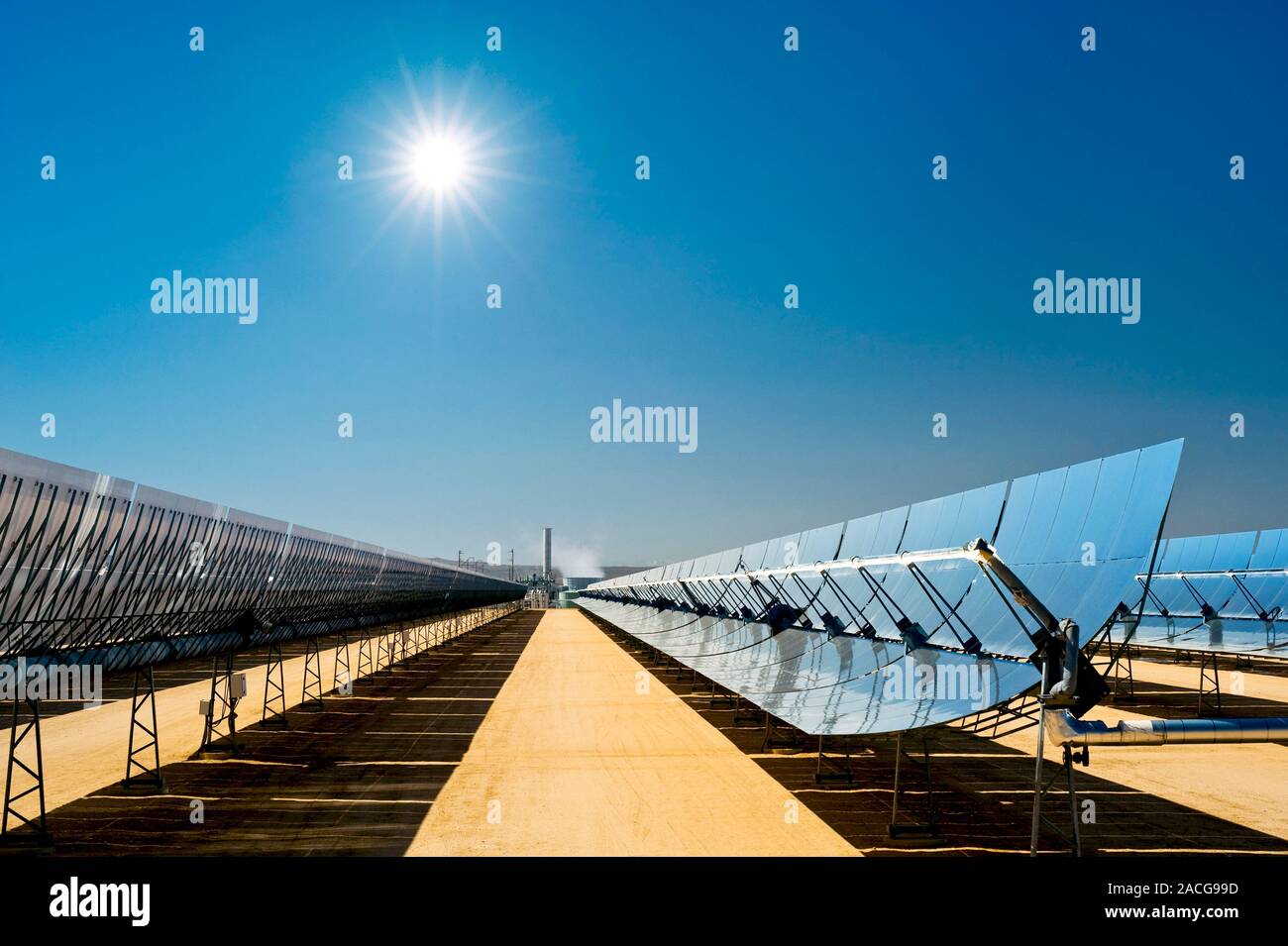 Solar power plant, California, USA. There are nine solar power plants