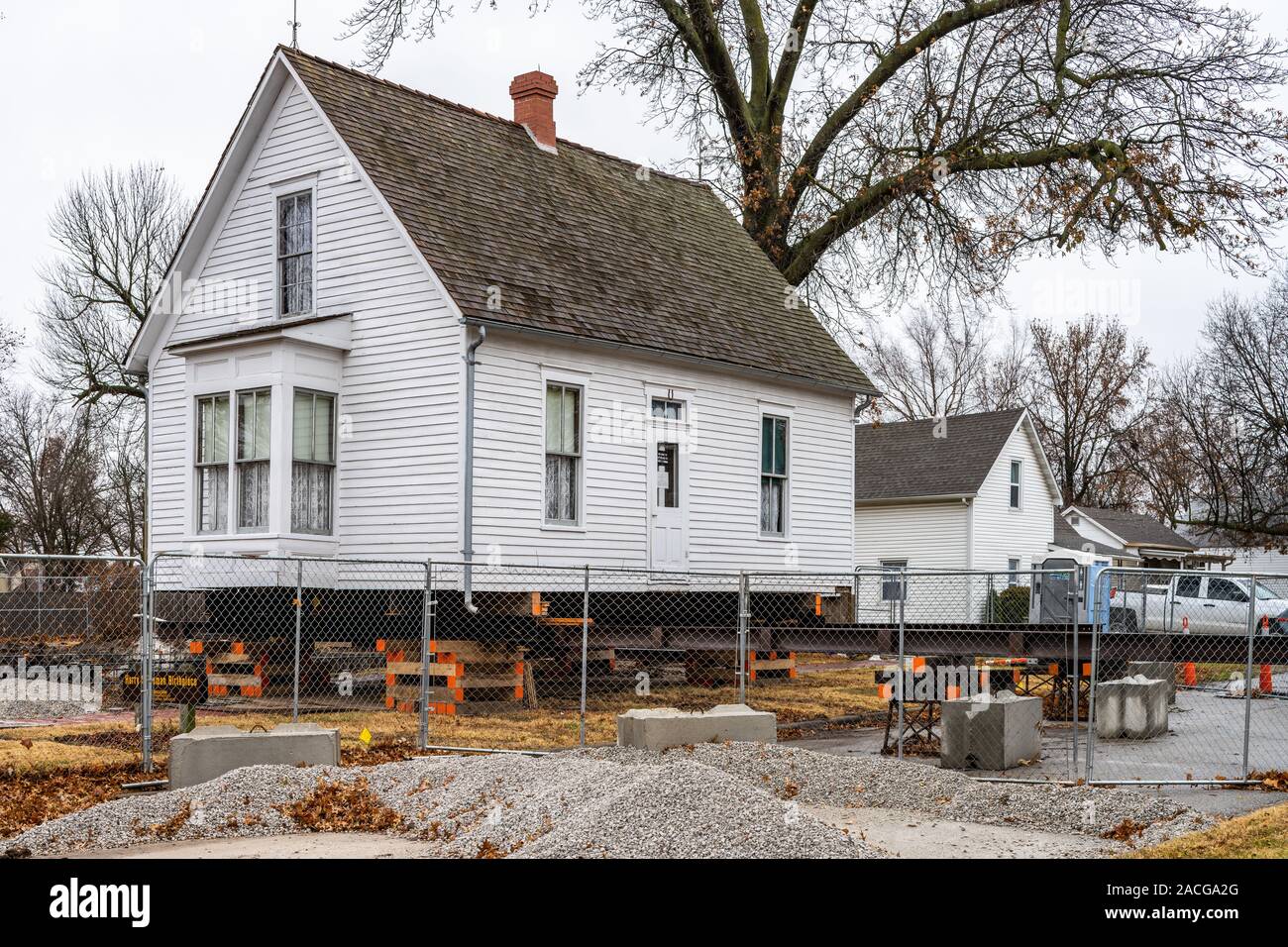 Birthplace of President Harry S. Truman undergoing renovations Stock Photo
