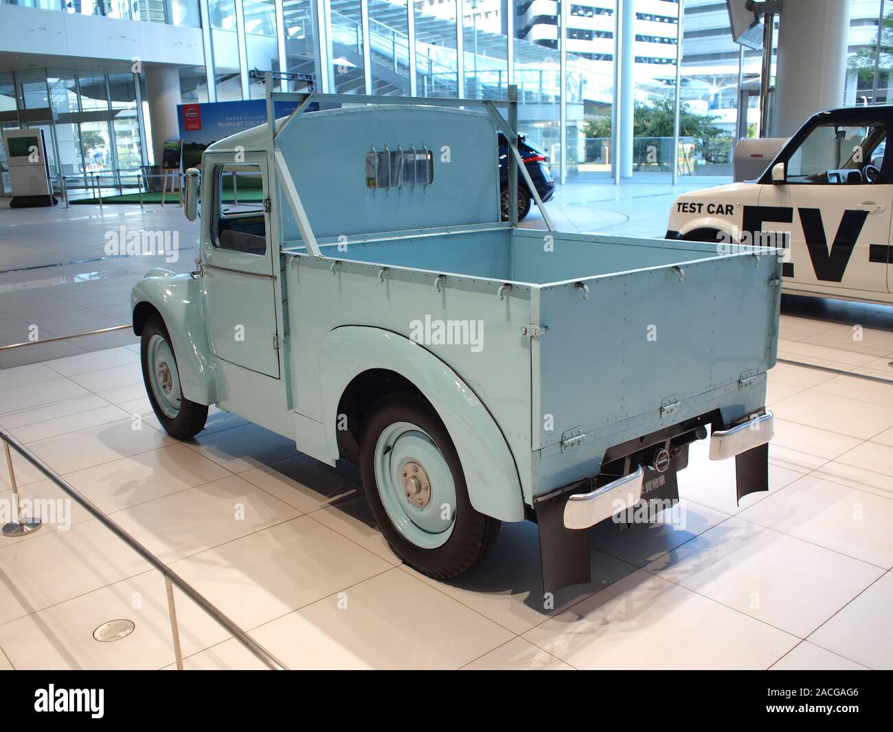 1947 Nissan TAMA Pickup Truck at the Nissan Global Headquarters Gallery Stock Photo