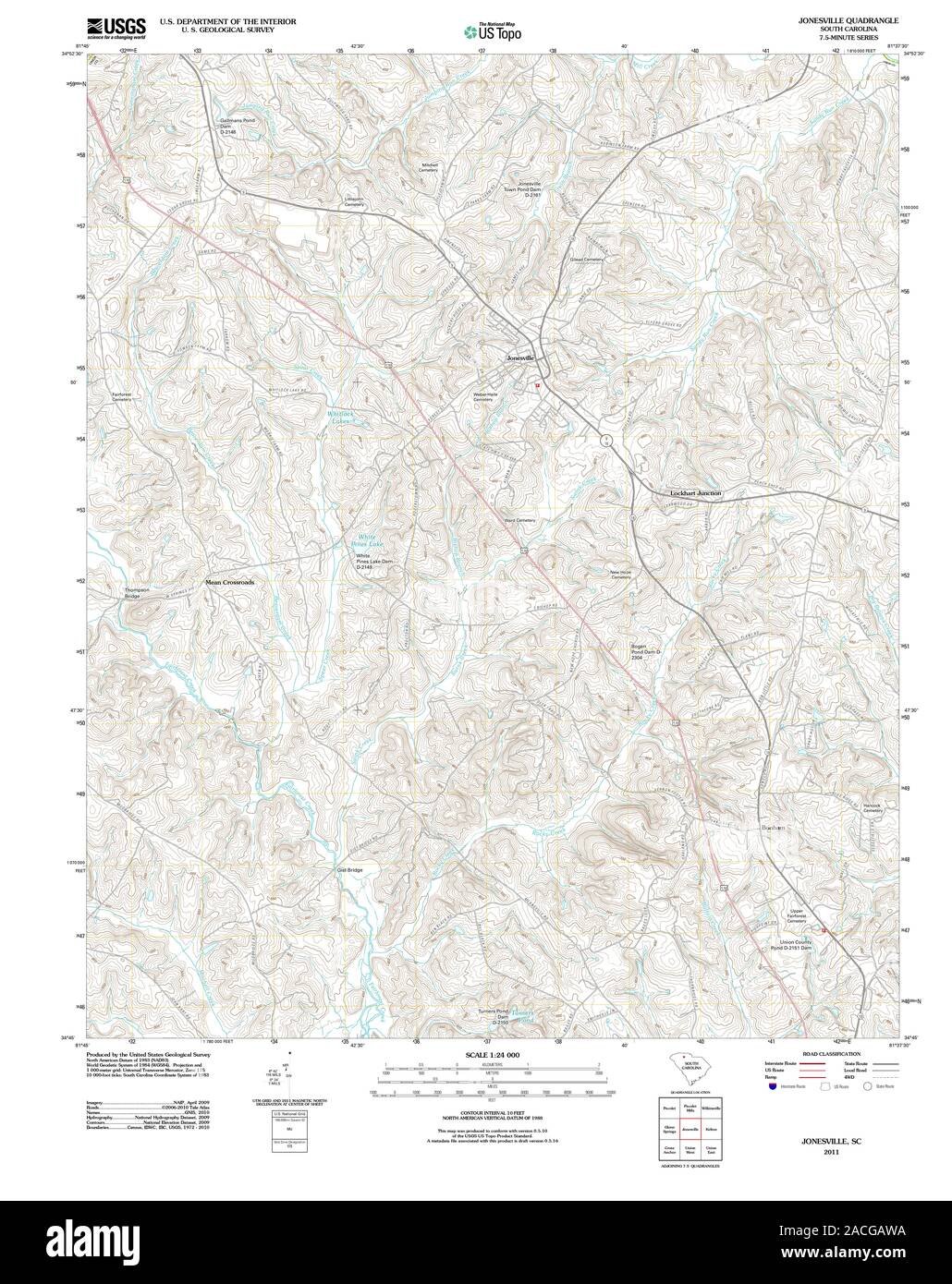 Map of jonesville Cut Out Stock Images & Pictures Alamy