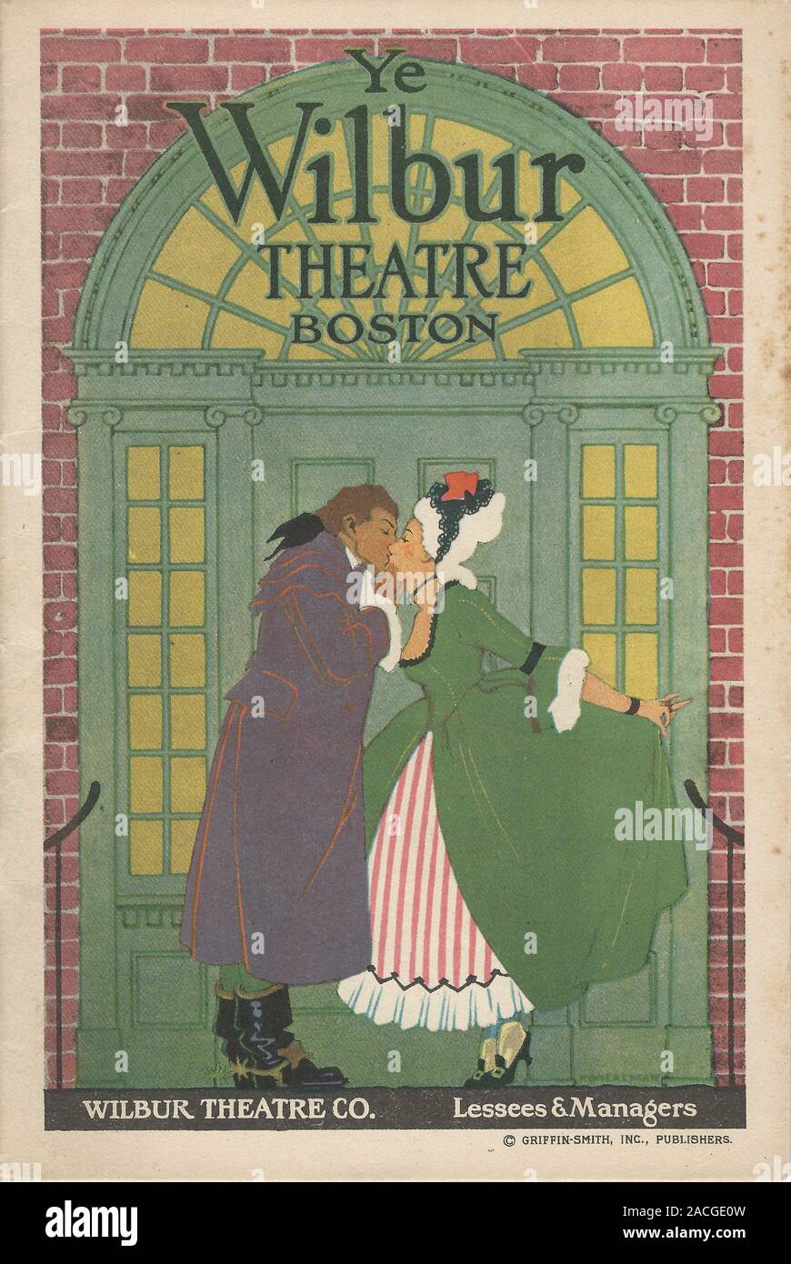 Wilbur Theatre Program, Boston, 1917 Stock Photo Alamy