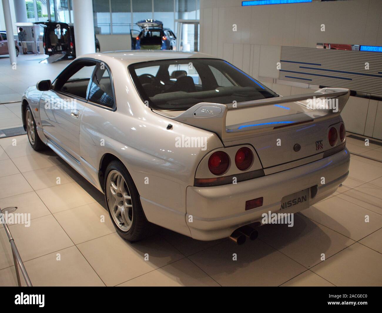 1994 Nissan Skyline GT-R Nürburgring Time Attack at the Nissan Global  Headquarters Gallery in Yokohama Stock Photo - Alamy