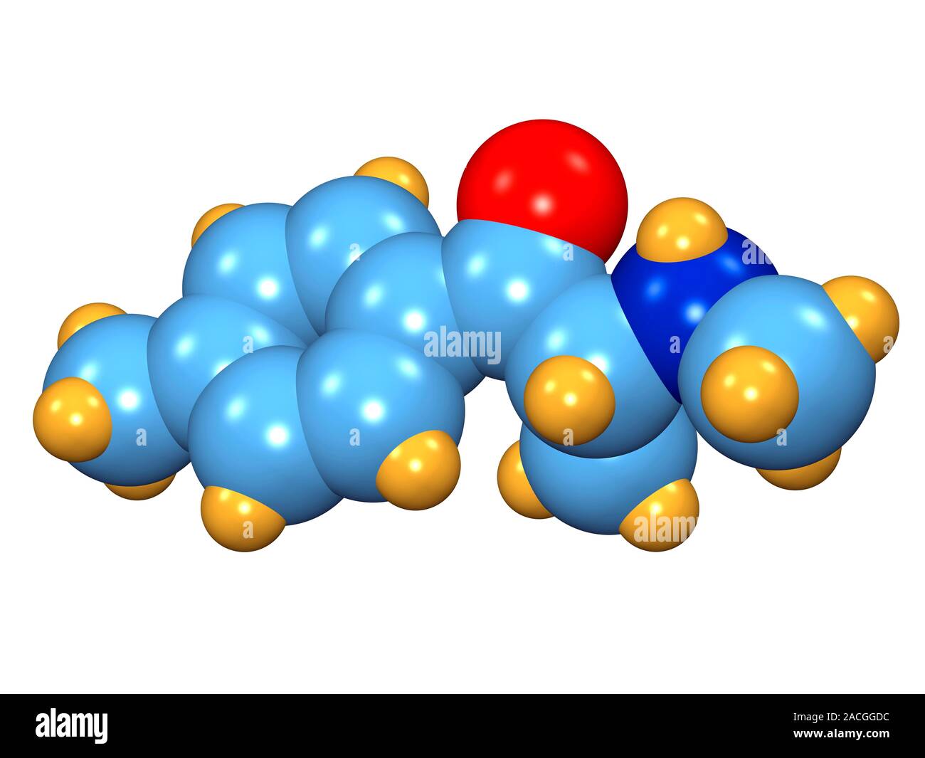 Mephedrone molecule. Molecular model showing the structure of the ...