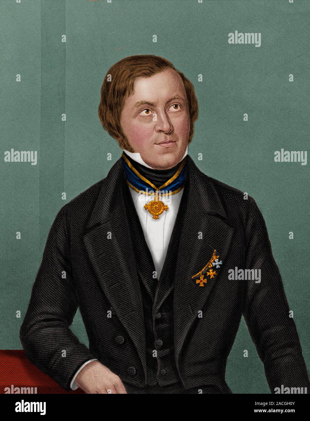 Eilhard Mitscherlich (1794-1863), German chemist. Mitscherlich was born at Wilhelmshaven. He was educated at Heidelberg, specialising in philology. He Stock Photo
