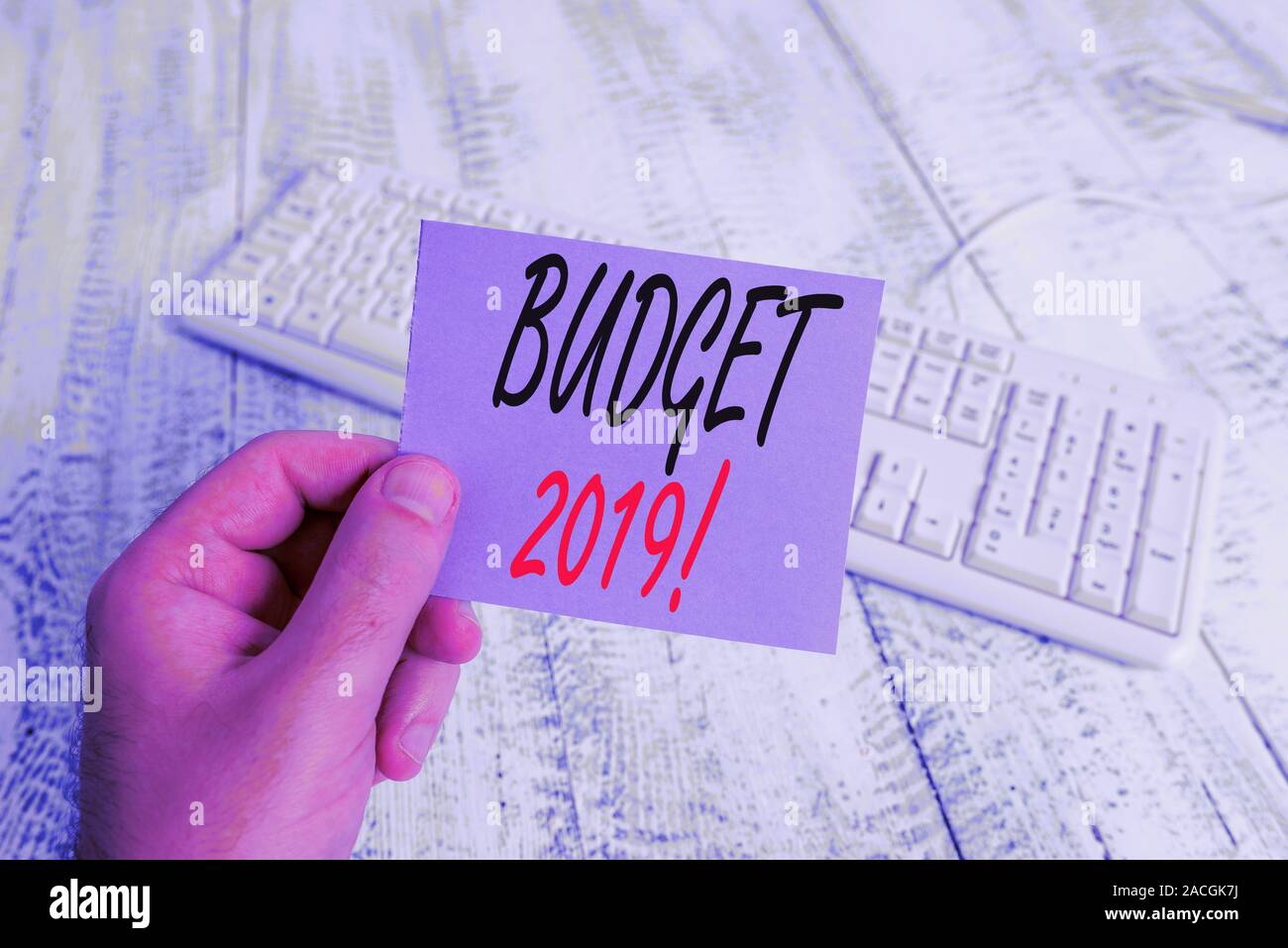 Text sign showing Budget 2019. Business photo showcasing estimate of ...