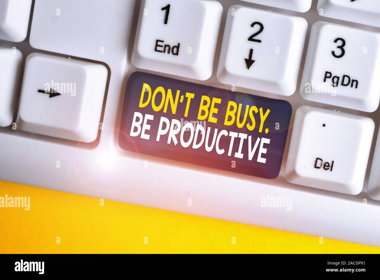 Conceptual hand writing showing Don T Be Busy Be Productive. Concept ...