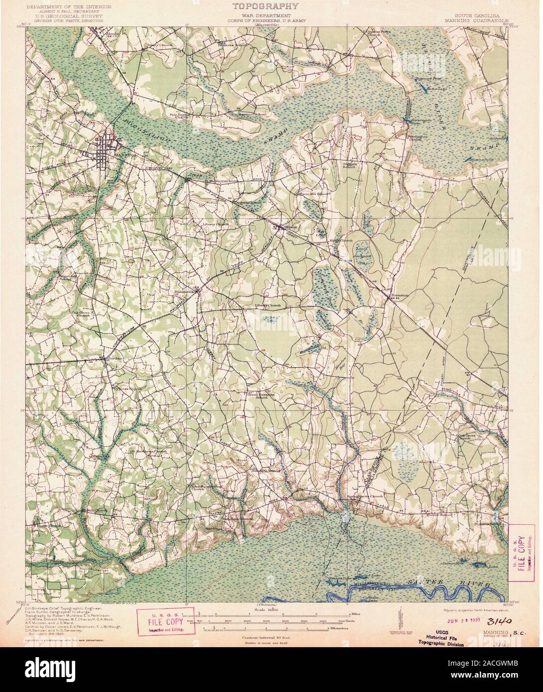 Map of manning south carolina hires stock photography and images Alamy