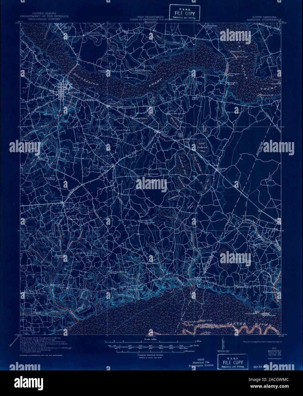 Map of manning south carolina hires stock photography and images Alamy