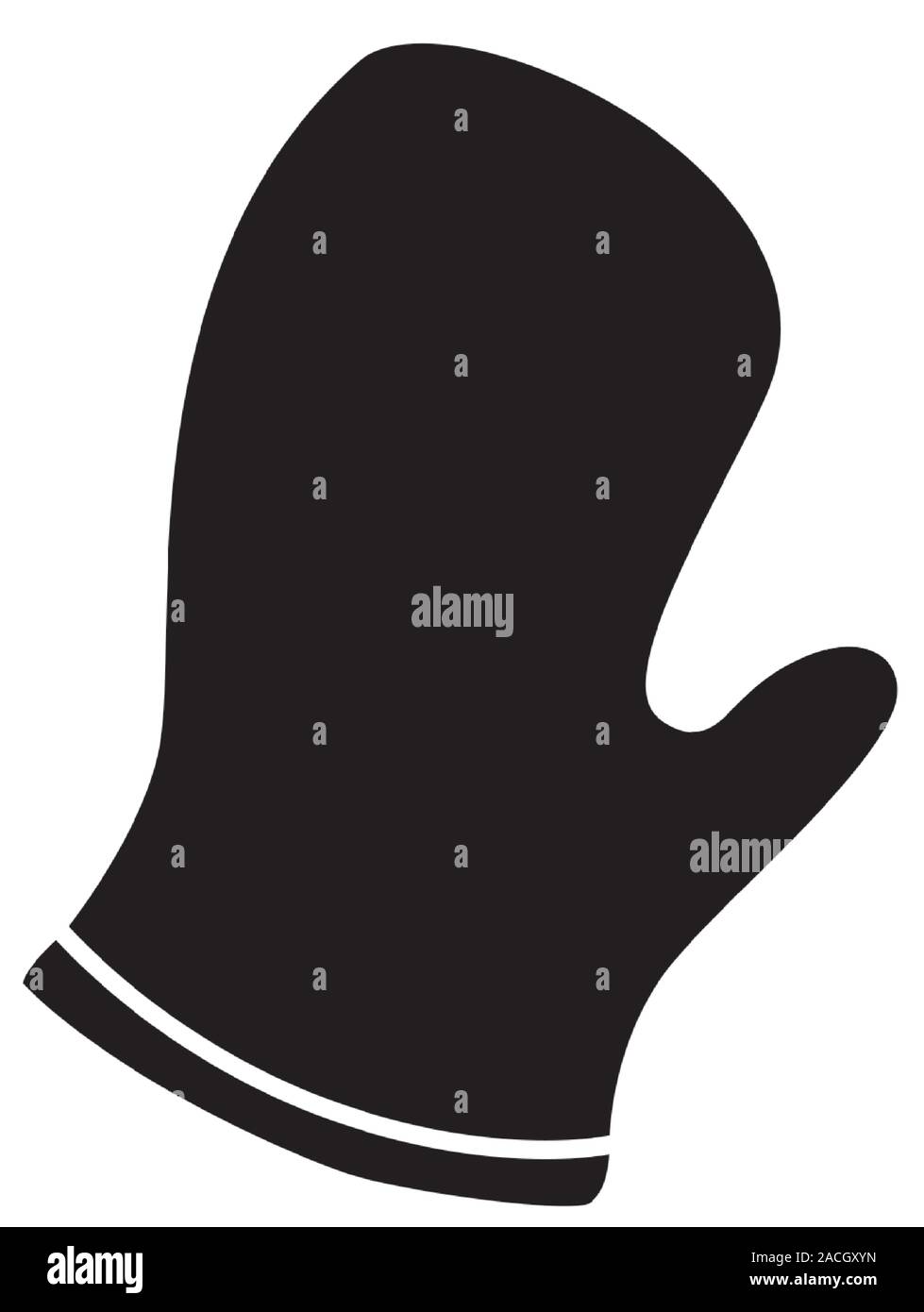 silhouette of glove kitchen safety isolated icon Stock Vector Image