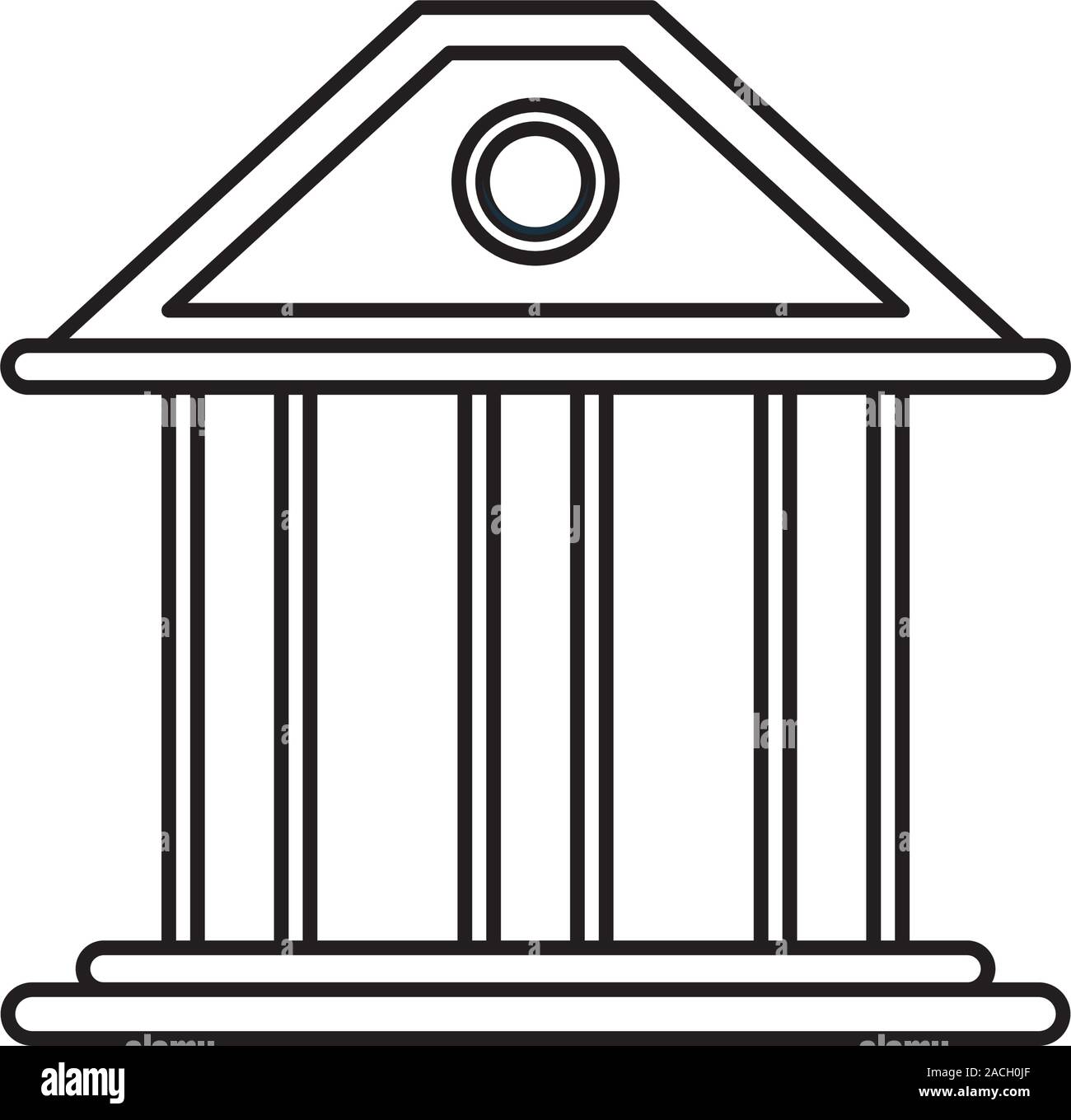 bank building facade isolated icon Stock Vector Image & Art - Alamy