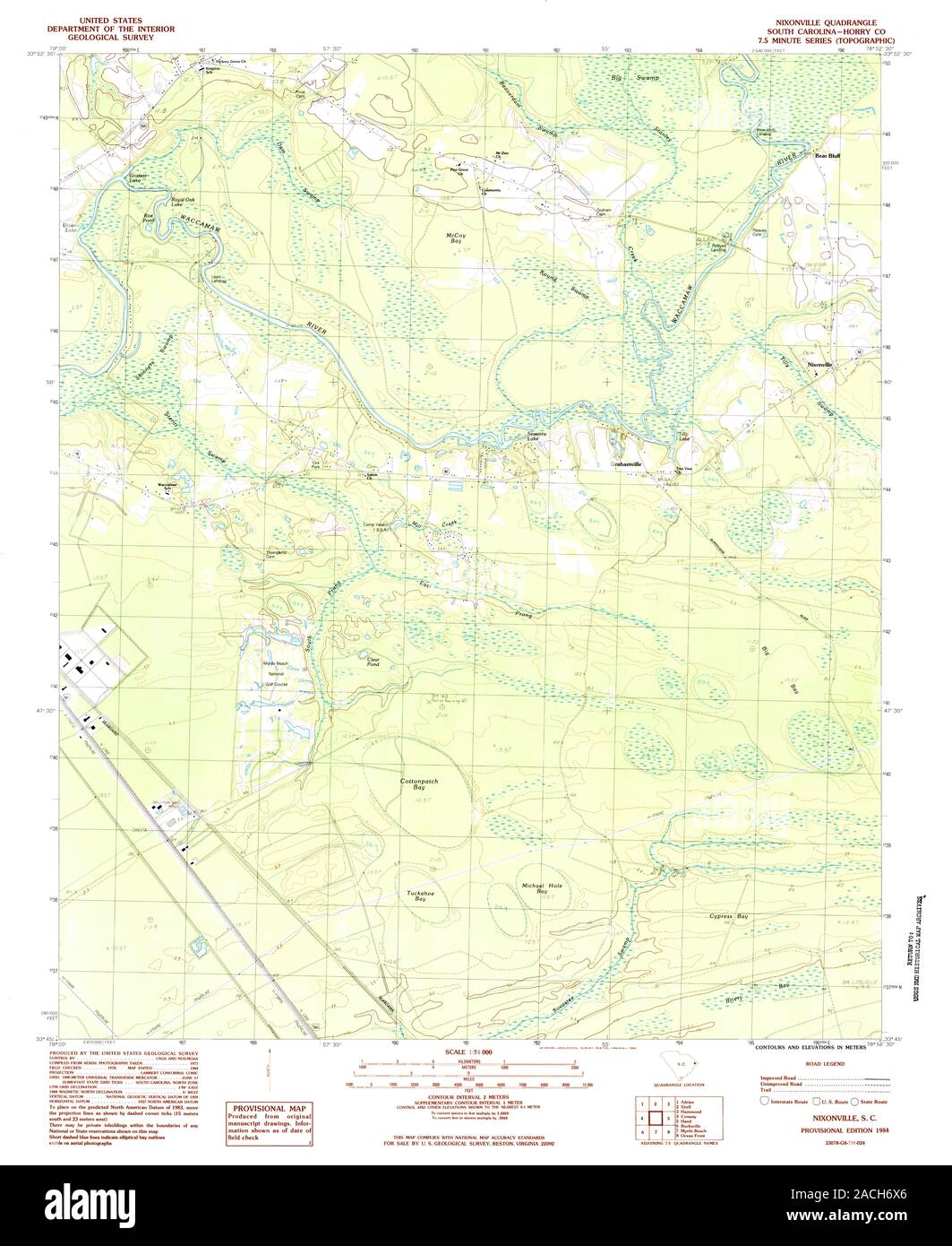 USGS TOPO Map South Carolina SC Nixonville 261360 1984 24000