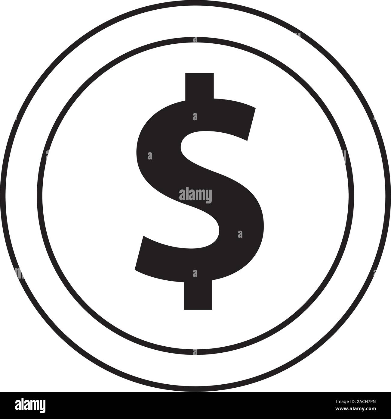 coin money dollar isolated icon Stock Vector Image & Art - Alamy