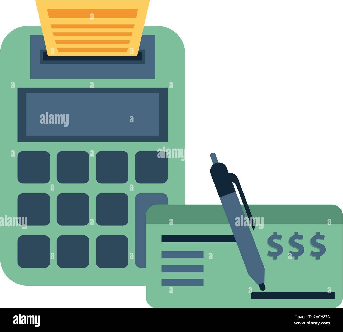 calculator math with check banknote Stock Vector Image & Art Alamy