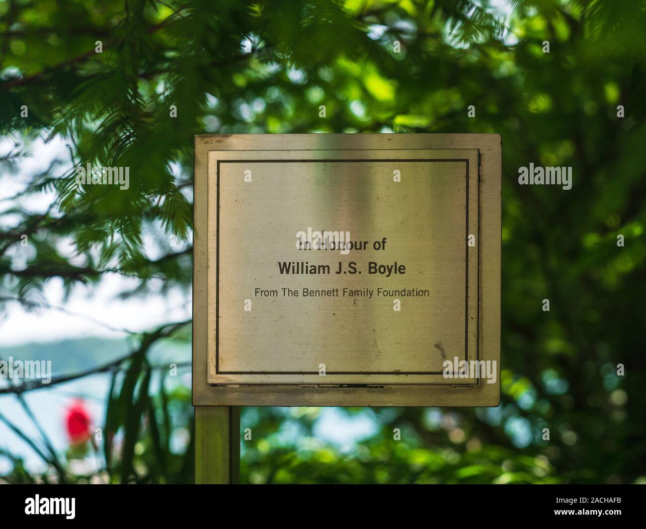 William J. S. Boyle plaque at Toronto harbourfront. Stock Photo