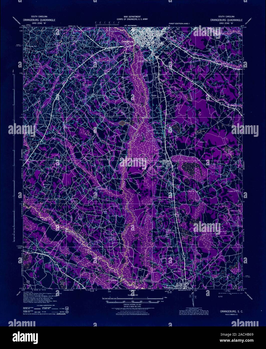 Map of orangeburg hires stock photography and images Alamy