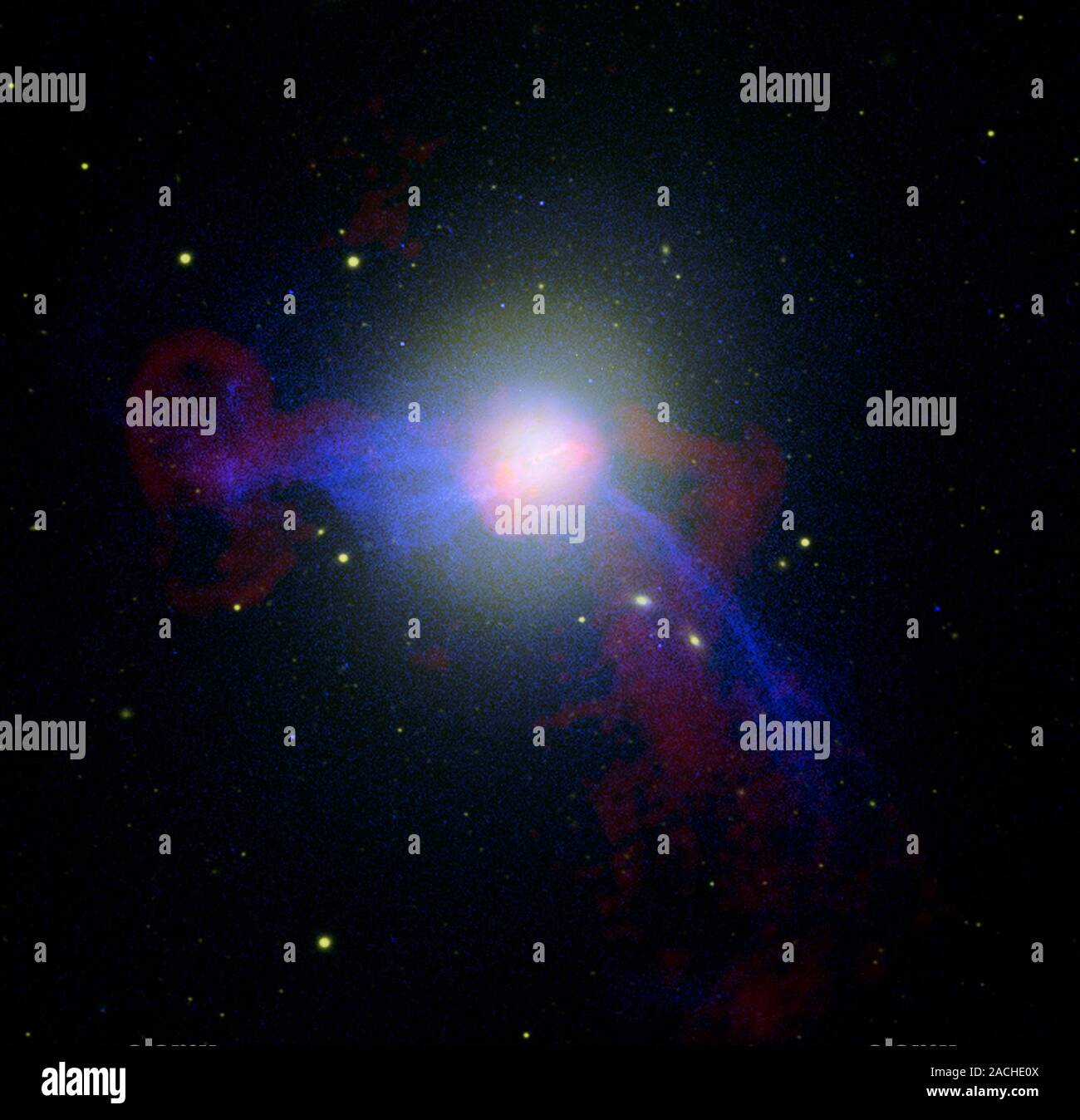 Giant elliptical galaxy M87, composite image. M87 is located 60 million ...
