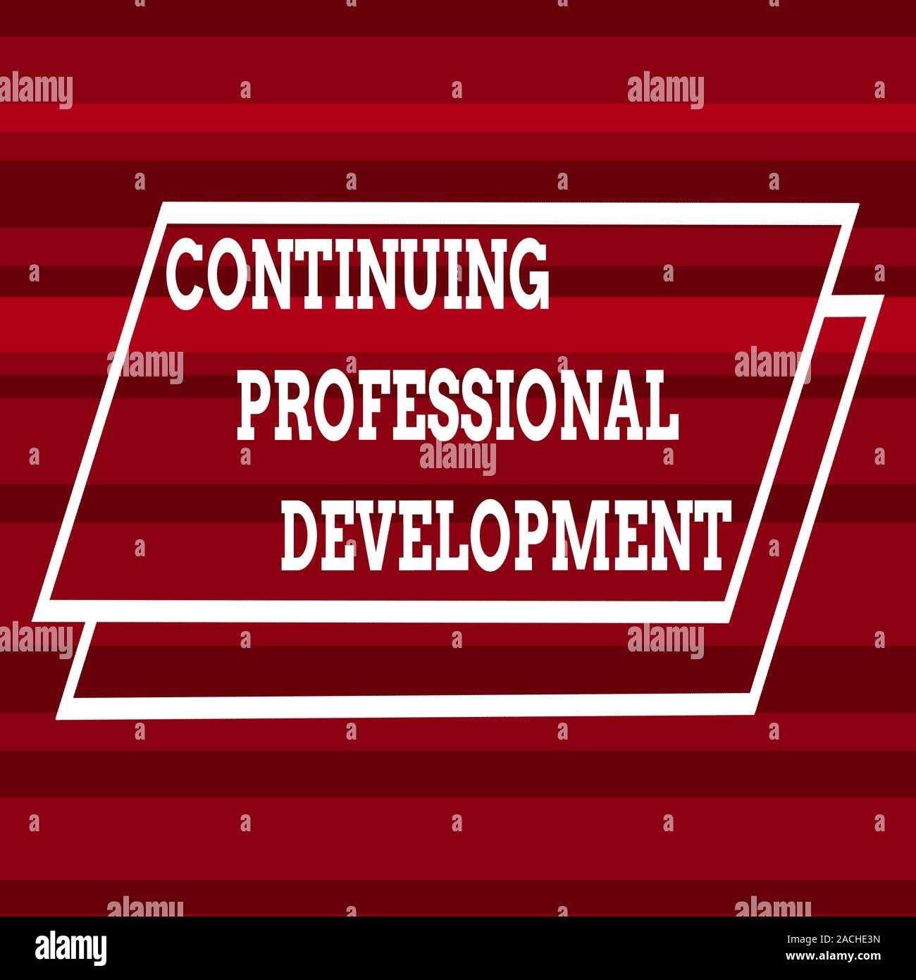Text sign showing Continuing Professional Development. Business photo ...