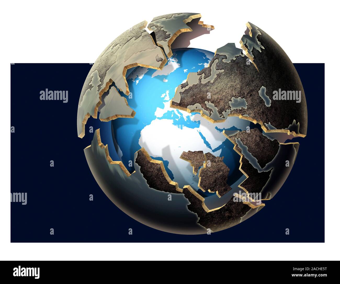 A new start for Earth, conceptual image. Computer artwork representing ...