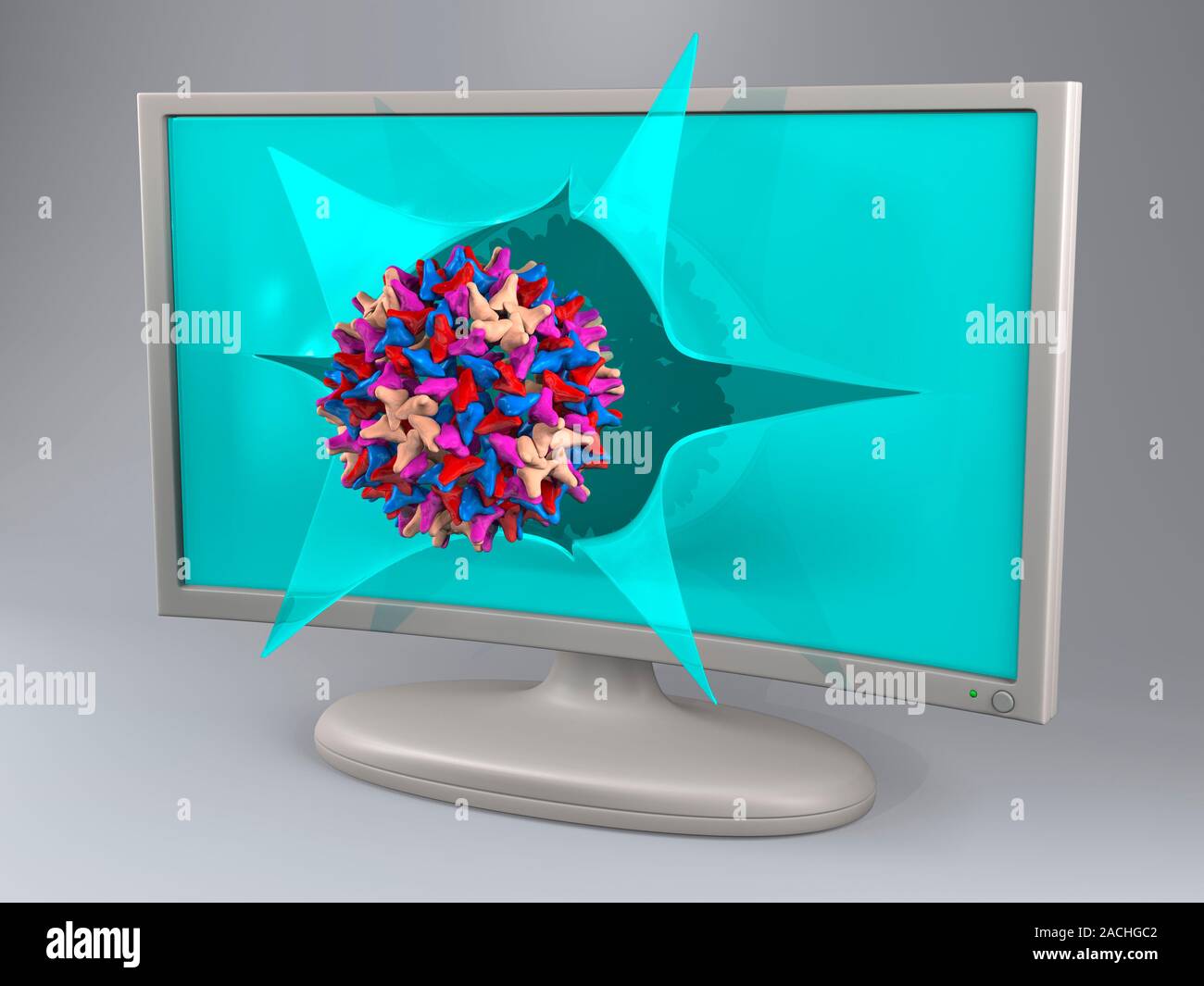 Virus research, conceptual image. Stock Photo