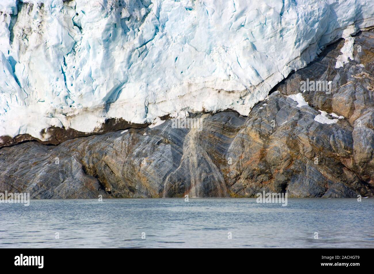 Glacier, bedrock and meltwater. Glaciers are rivers of ice that form ...