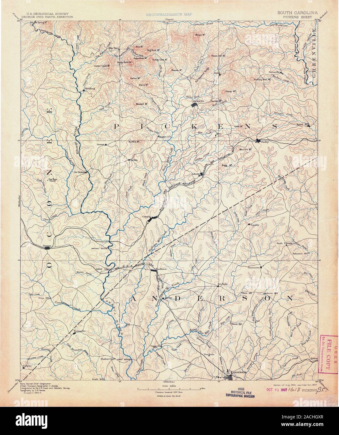 Map of pickens hires stock photography and images Alamy