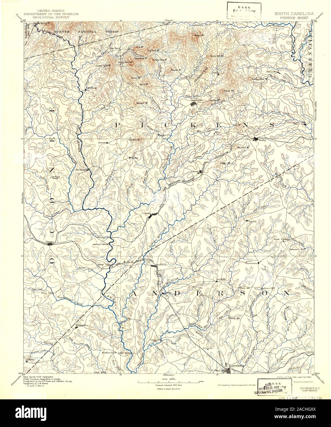 Map of pickens hires stock photography and images Alamy