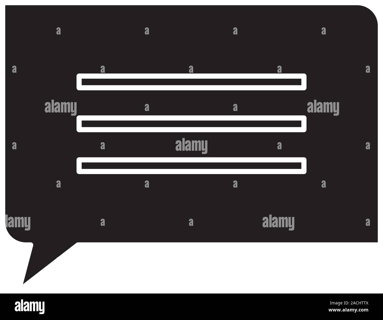silhouette of speech bubble symbol isolated icon Stock Vector Image ...