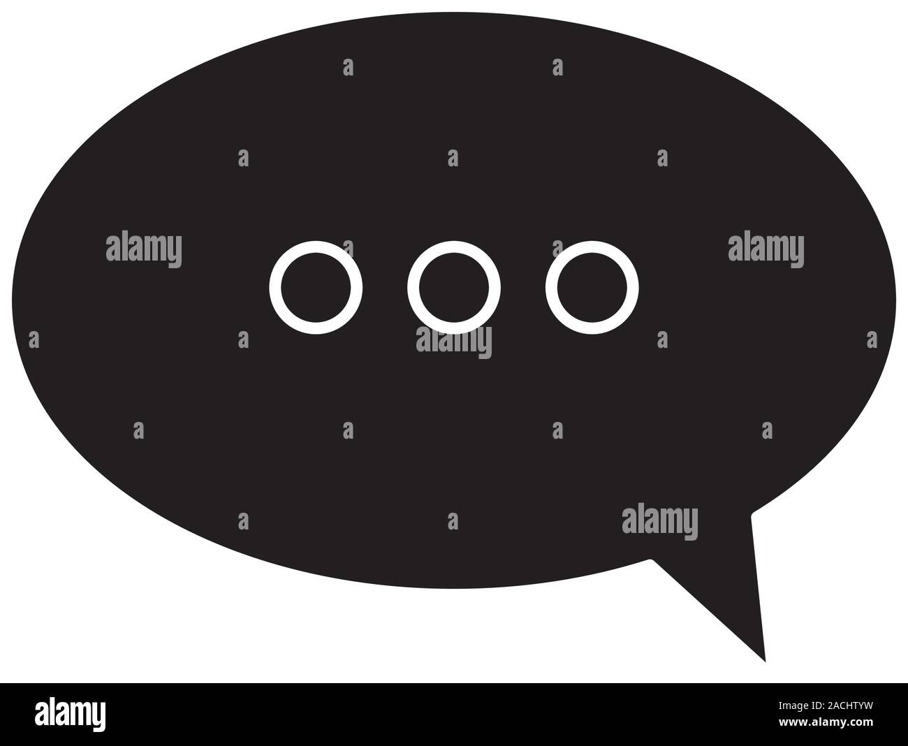 silhouette of speech bubble symbol isolated icon Stock Vector Image ...